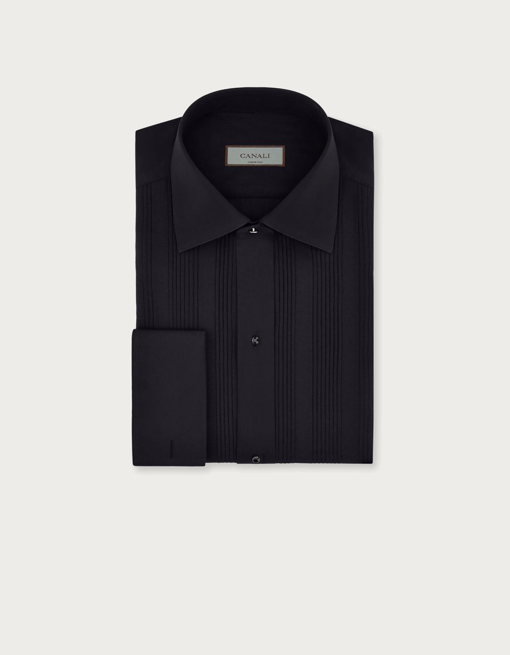 Festliches Slim Fit Hemd aus Baumwolle in Schwarz