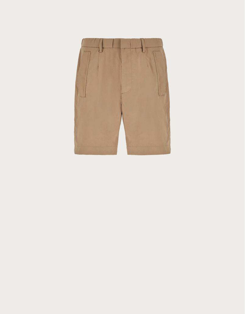 Bermuda shorts in camel technical fabric
