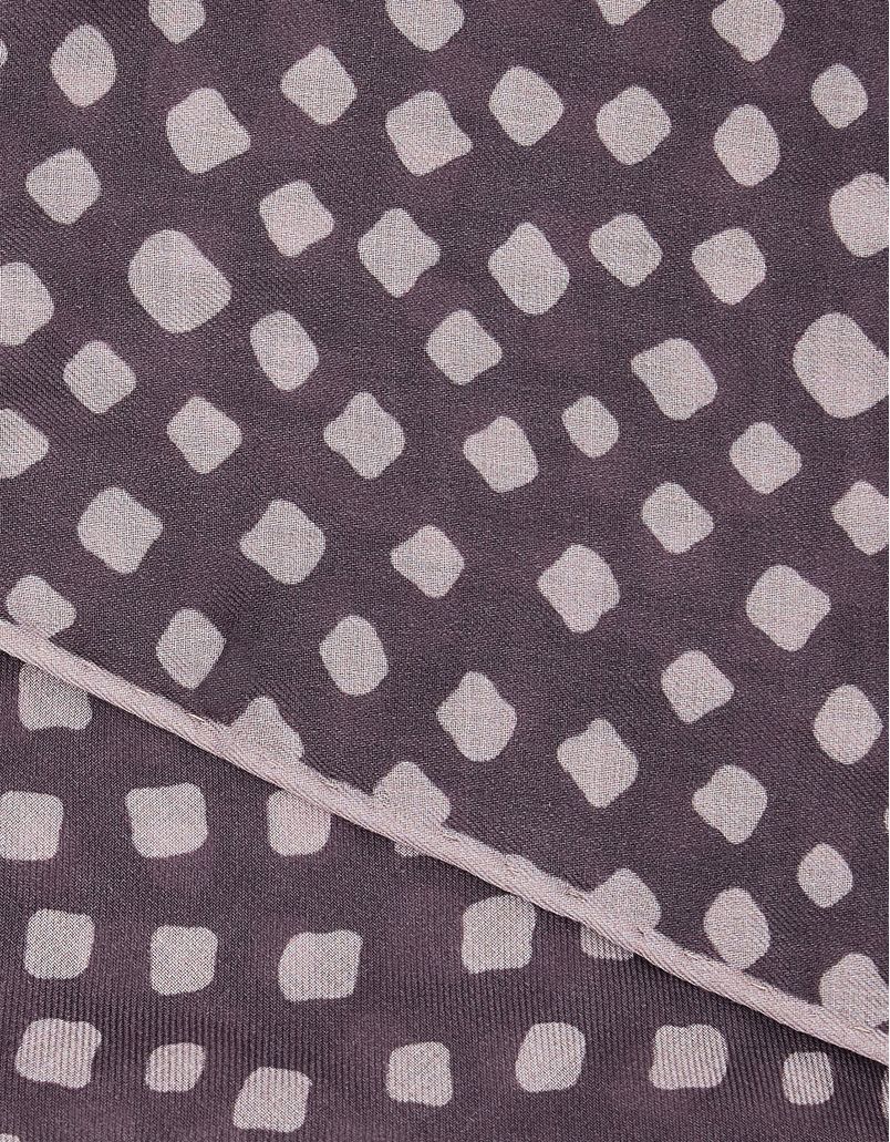 Mauve foulard in patterned viscose