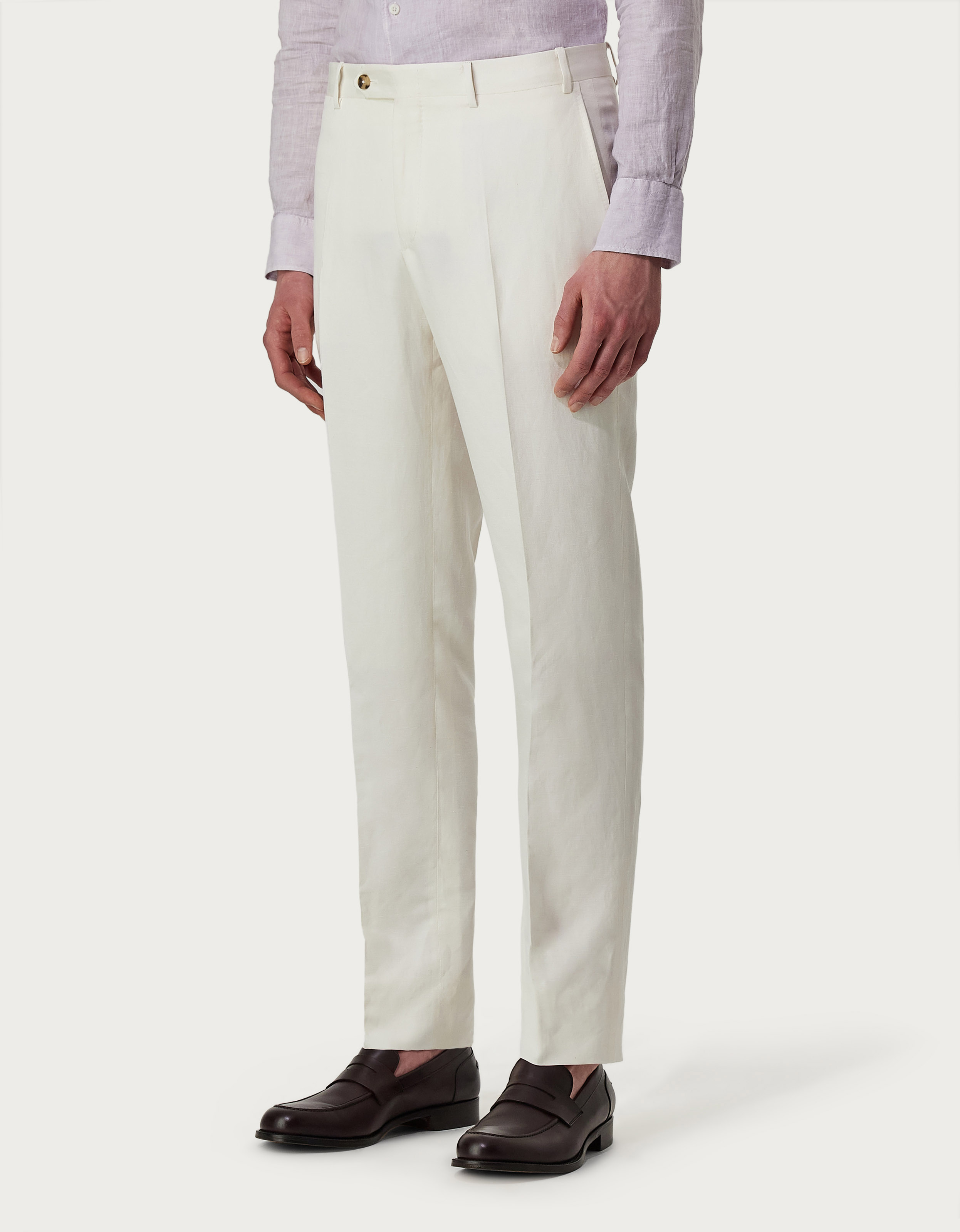 White trousers in silk and linen - Exclusive - Canali GB