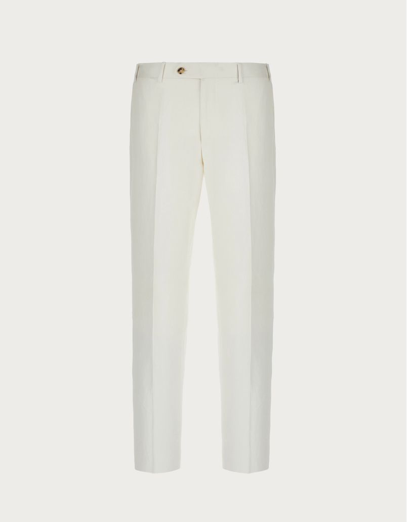 White pants in silk and linen - Exclusive