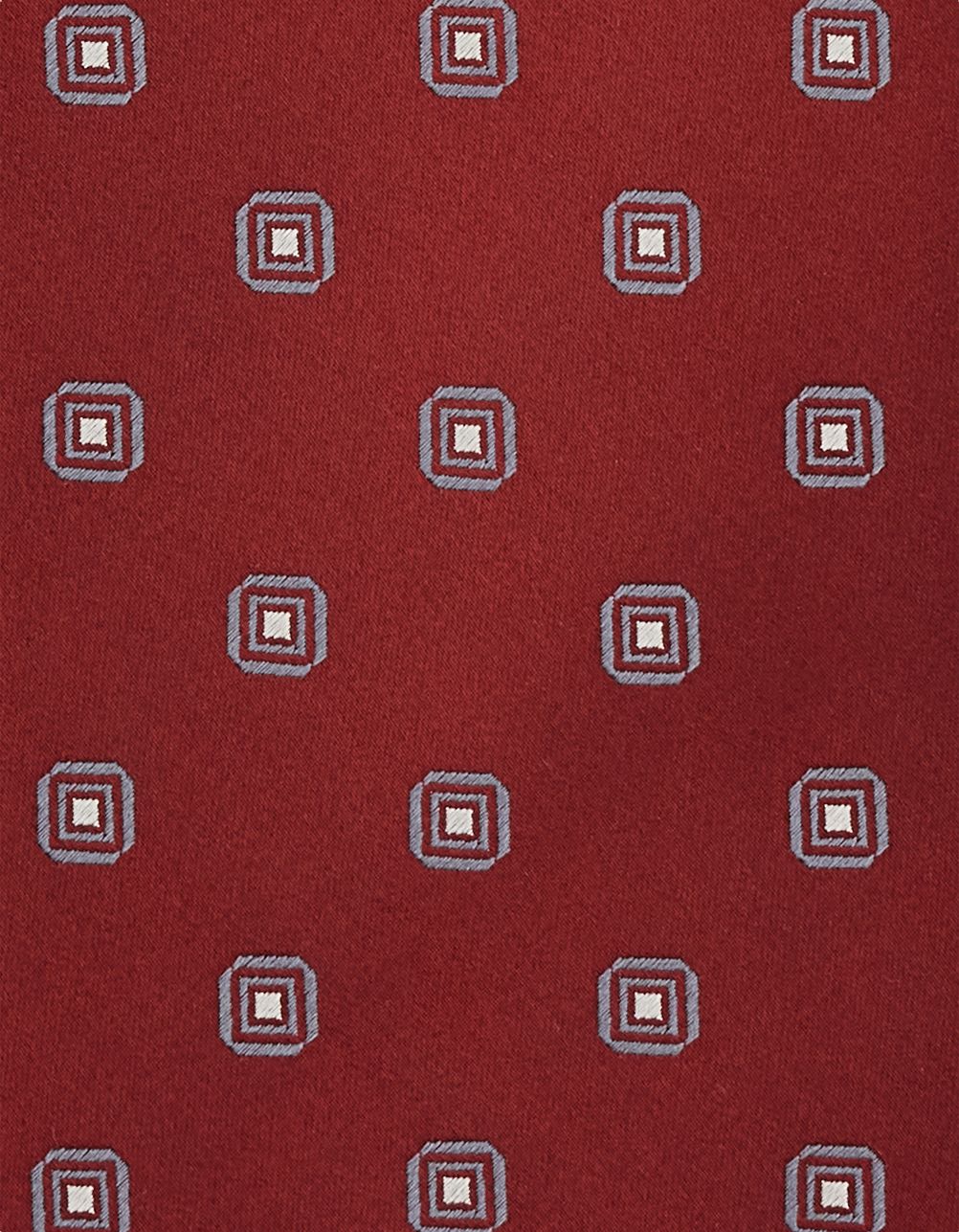 Seidenkrawatte mit geometrischem Muster in Rot
