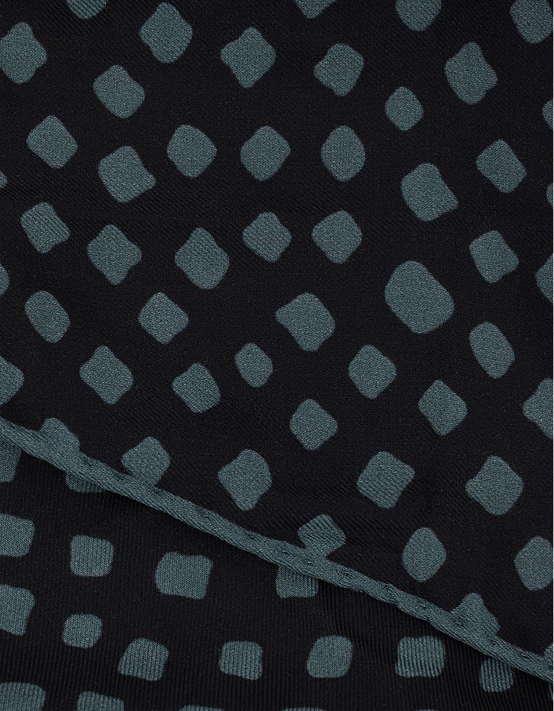 Schal aus Viskose mit Muster Schwarz