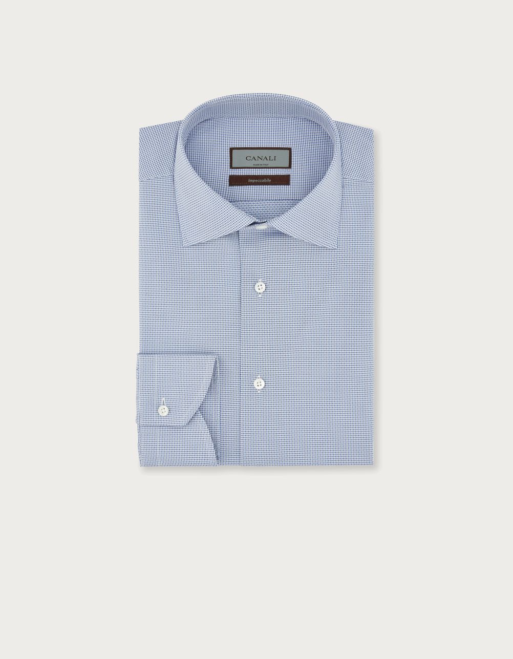 Impeccable shirt in white and blue cotton