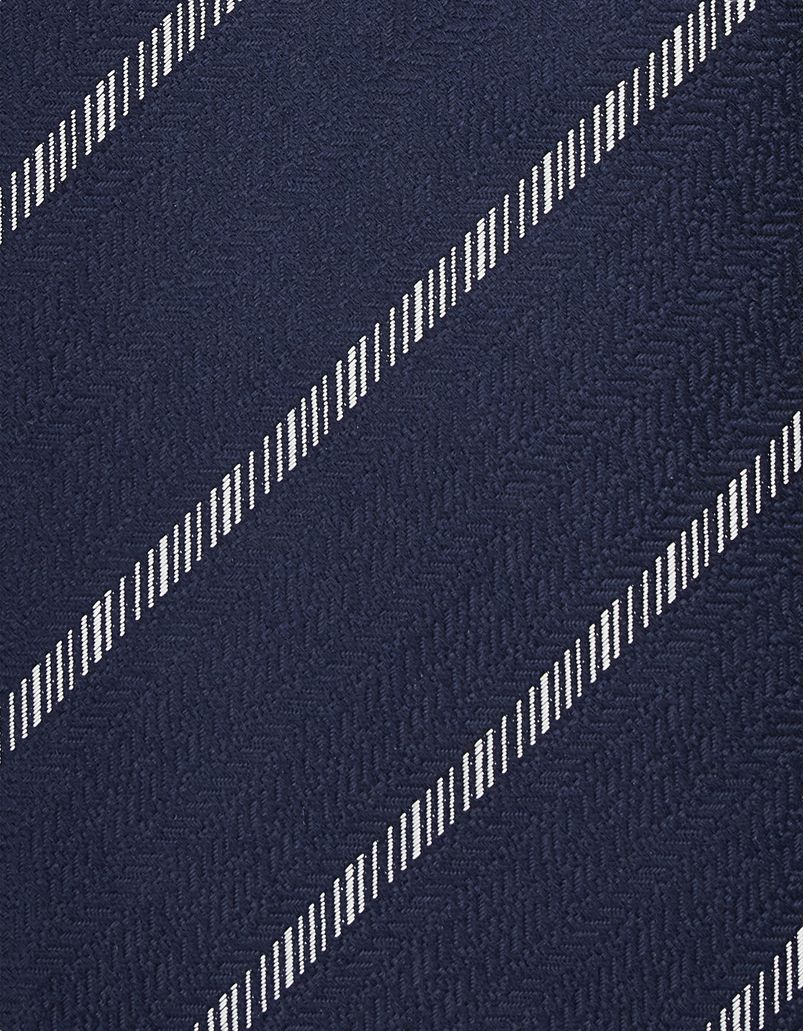 Corbata azul de seda estampada