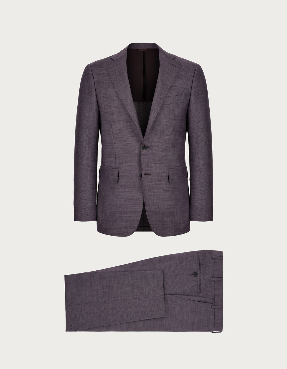 Suit in purple wool