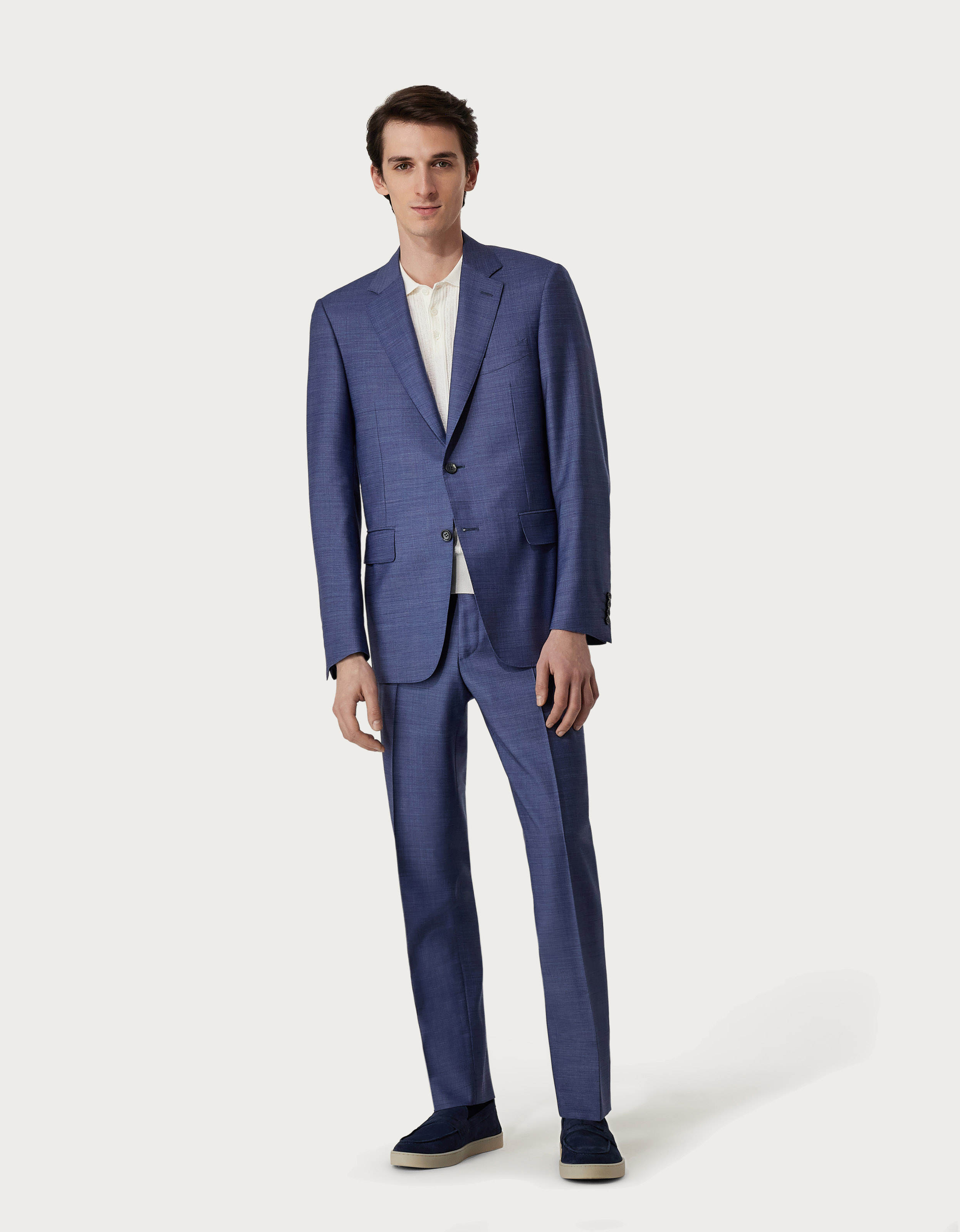 Canali single-breasted wool suit - Blue