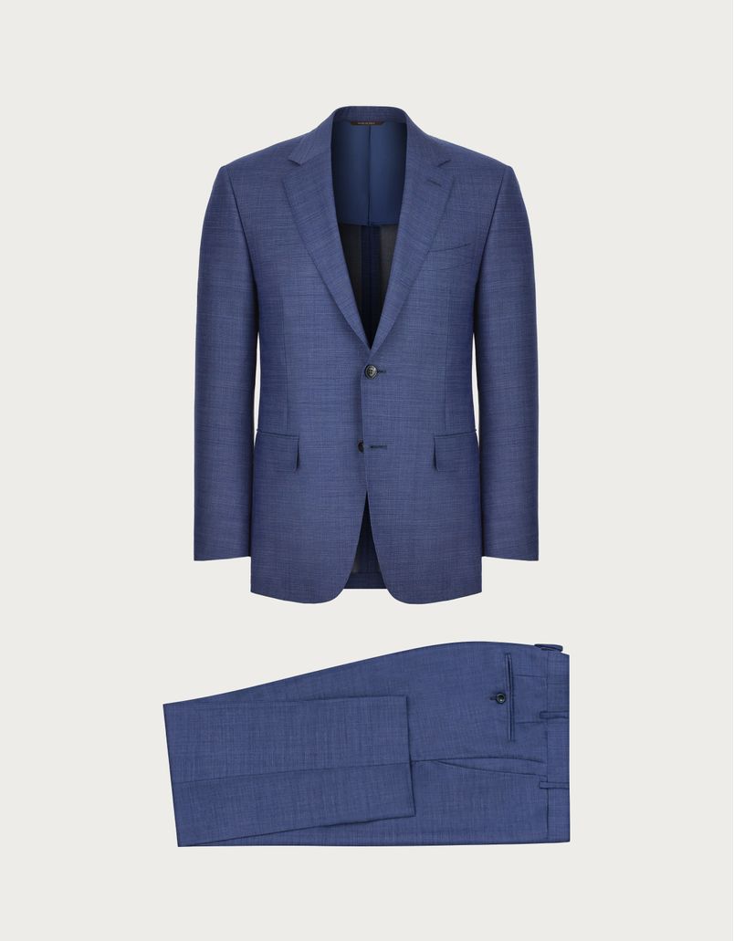 Anzug aus Wolle Azurblau