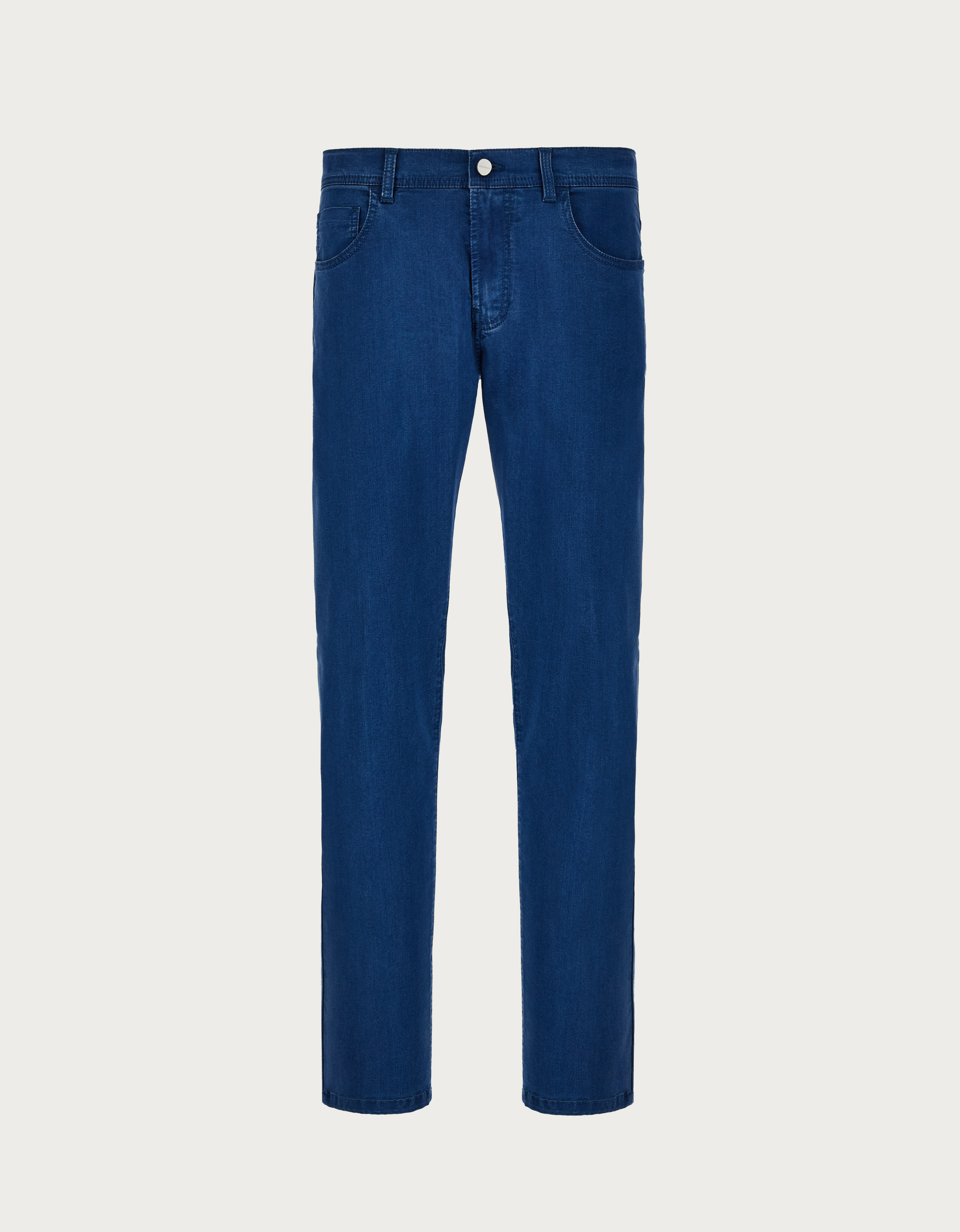 Five-pocket soft-touch blue denim pants - Canali EU