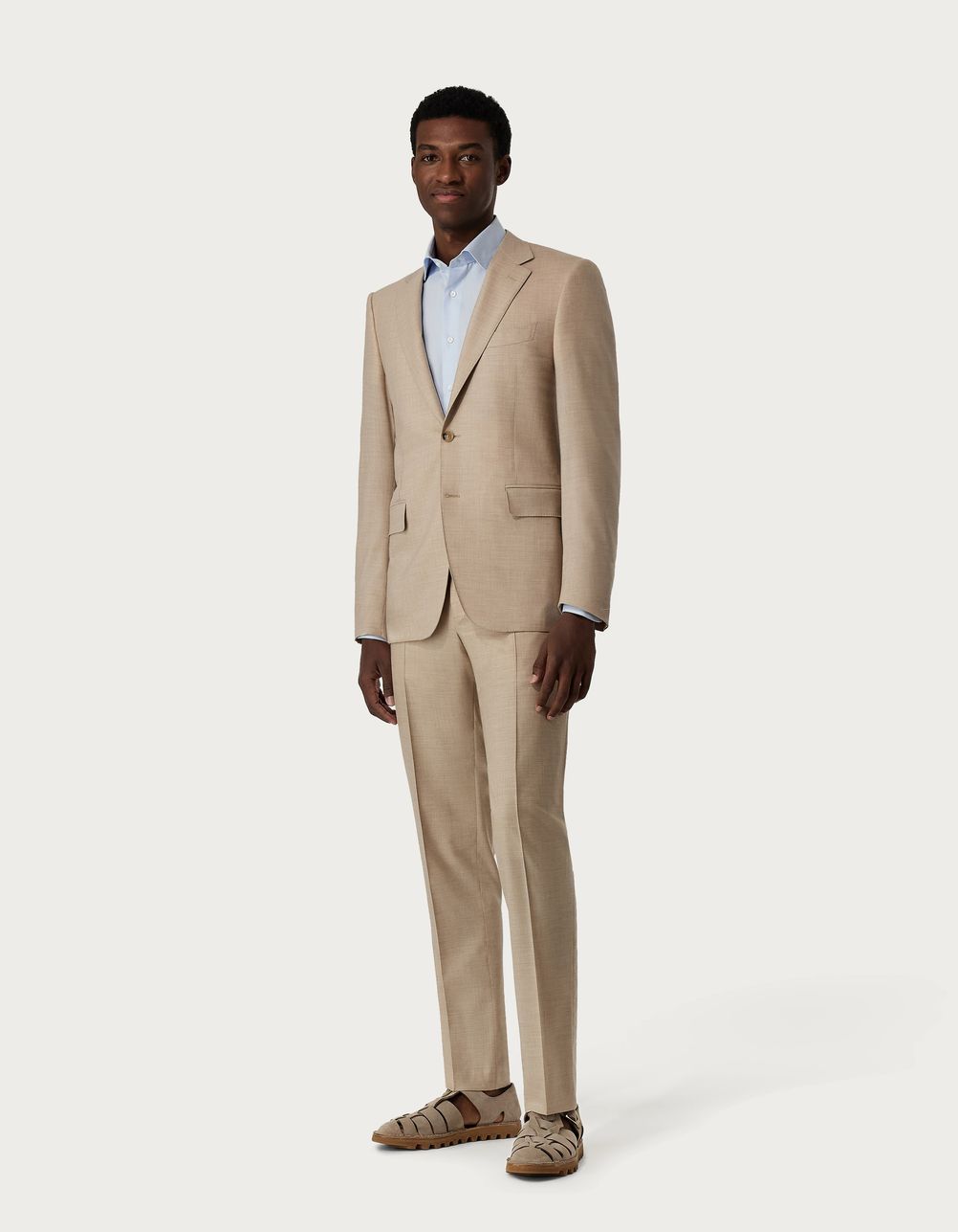 Beige suit in stretch cashmere - Exclusive