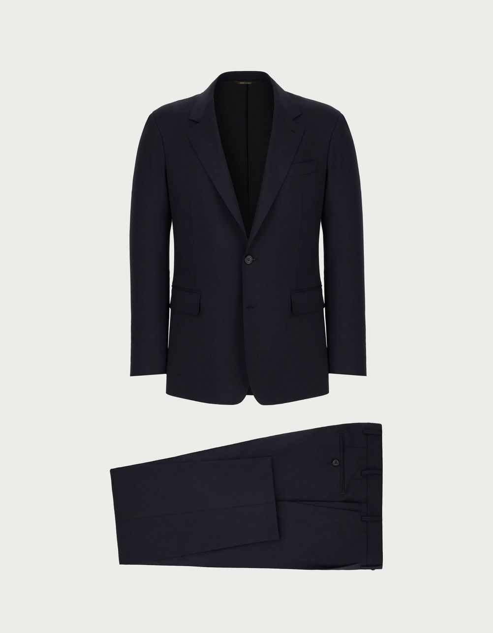 Navy blue suit in stretch wool