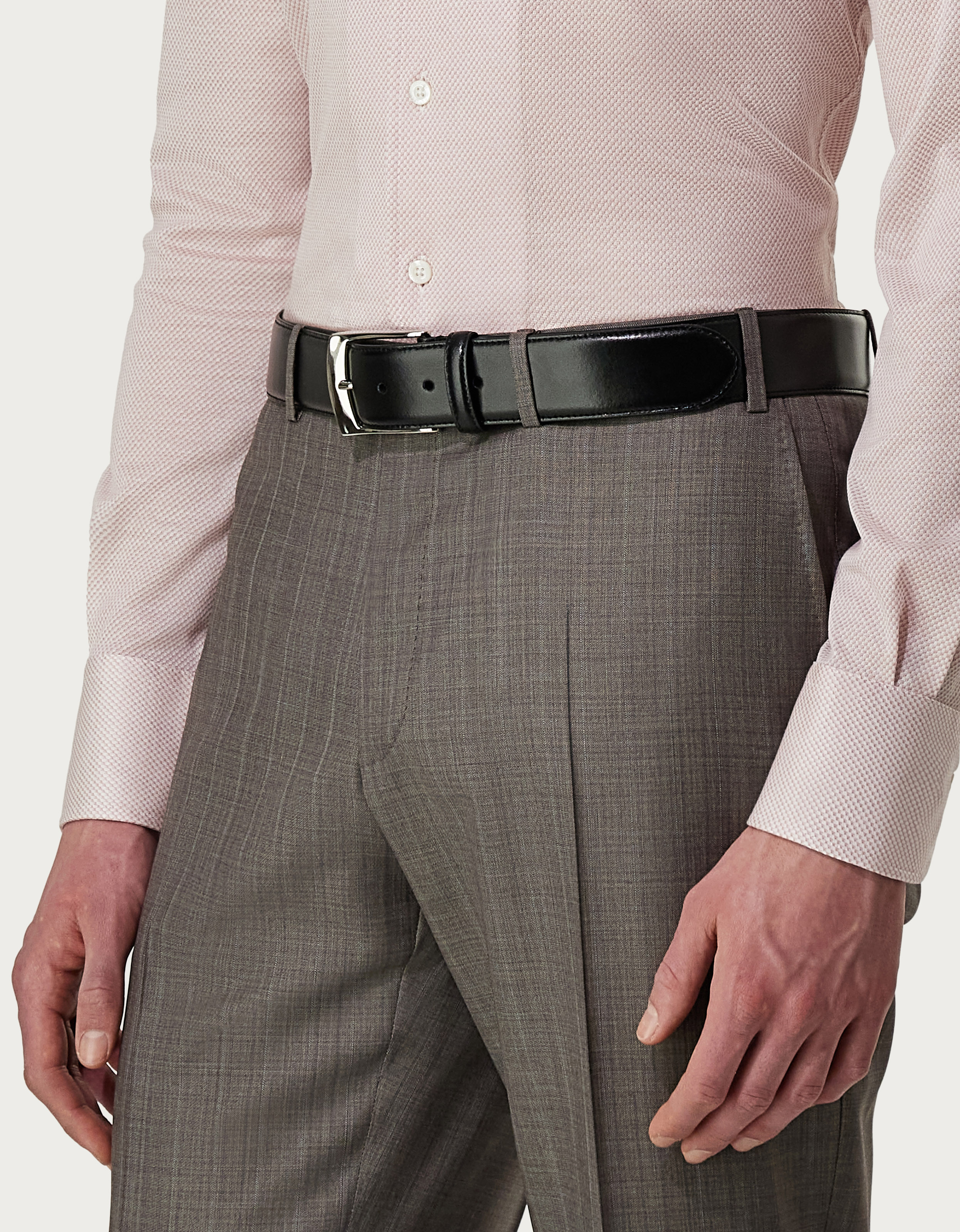 Black calfskin belt - Canali INTL