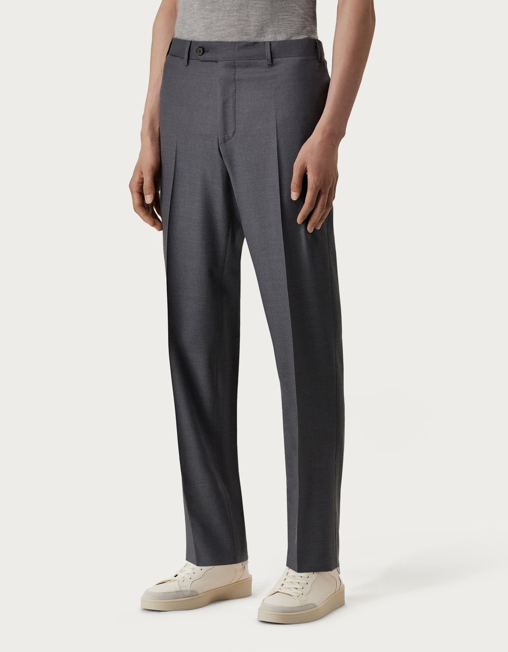 Pantalon gris en laine 150's - Exclusive