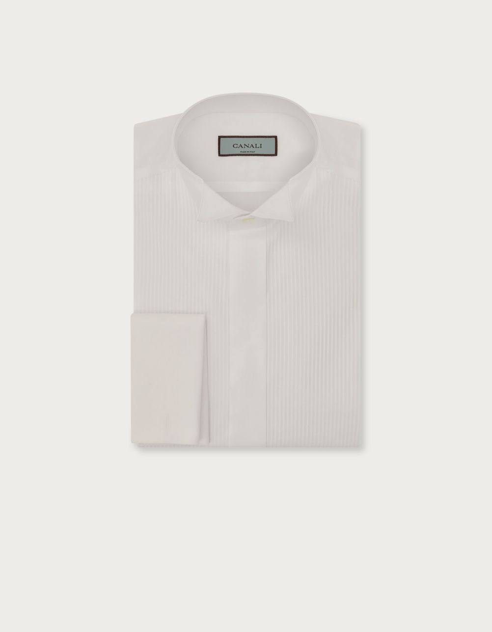 White cotton formal shirt in a slim fit