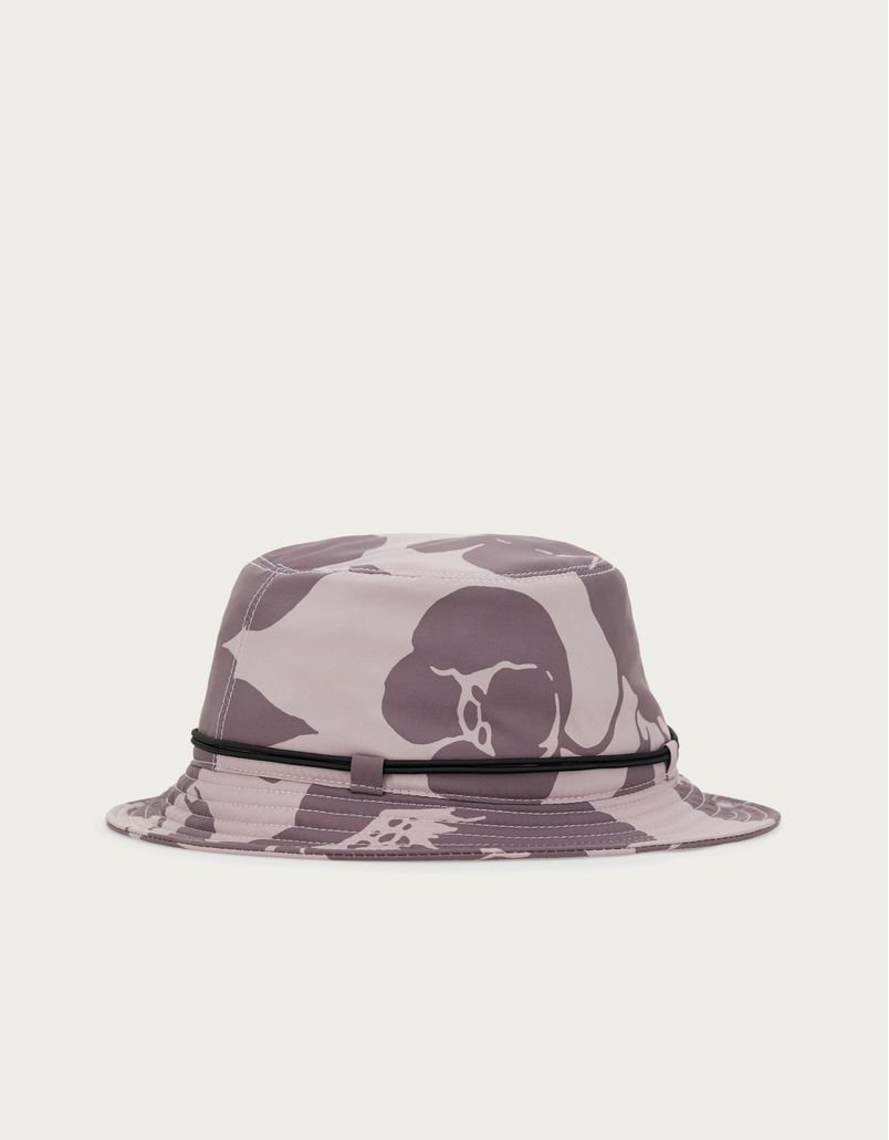 Purple nylon bucket hat