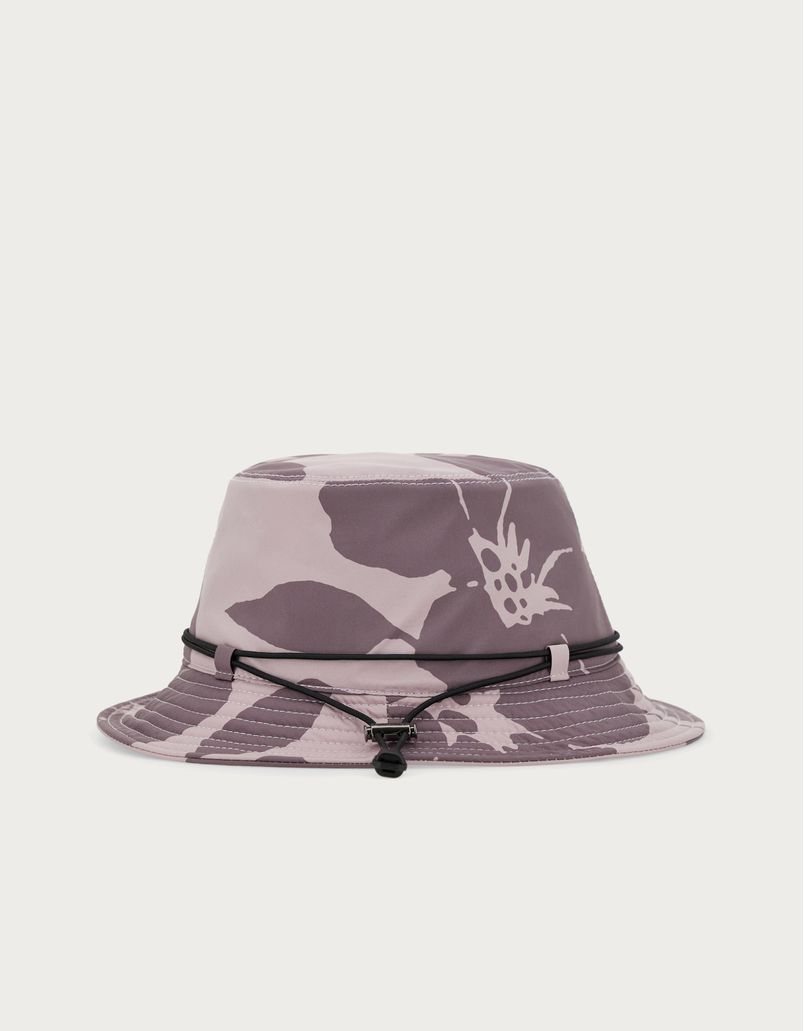 Purple nylon bucket hat