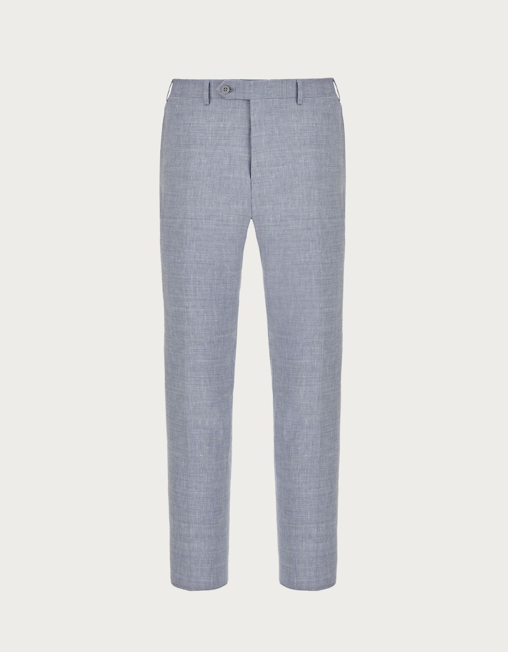 Light blue trousers in linen and wool