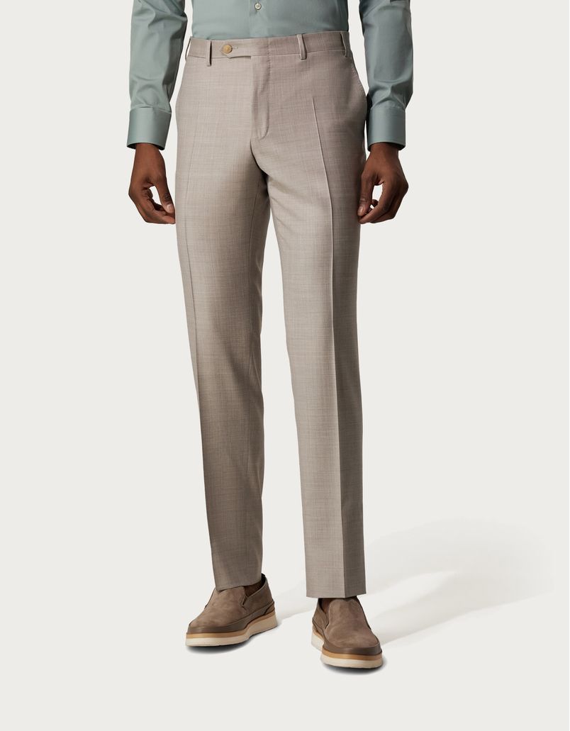 Natural pants in 150's wool - Exclusive