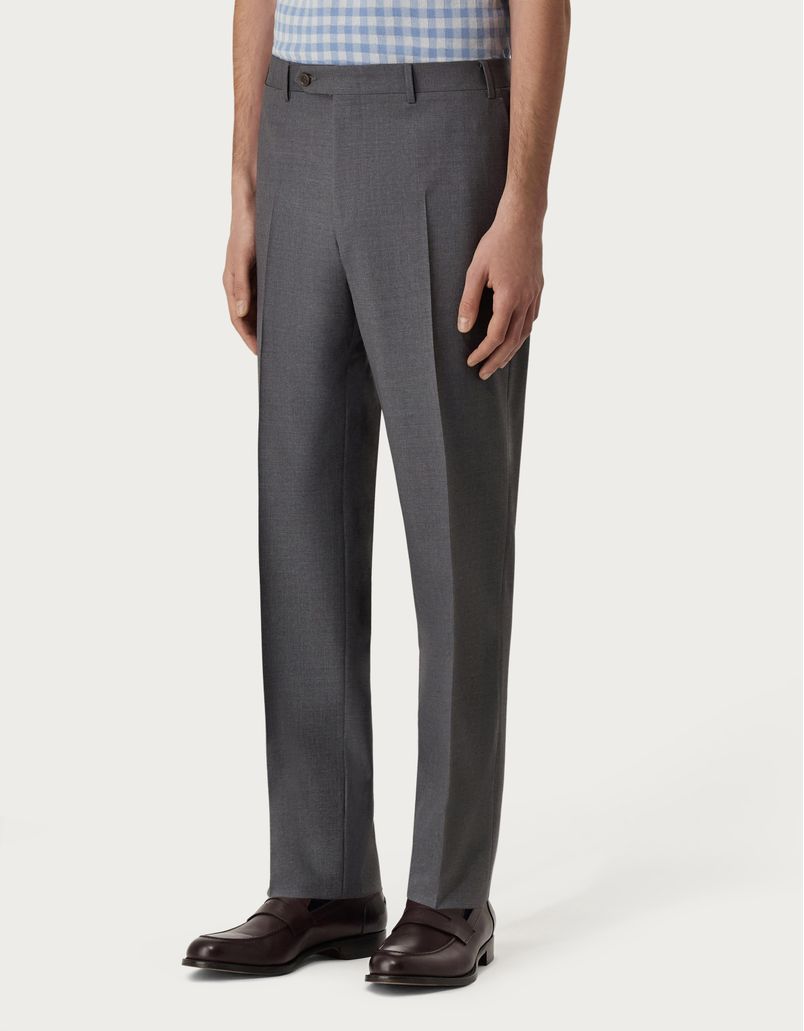 Trousers in grey wool