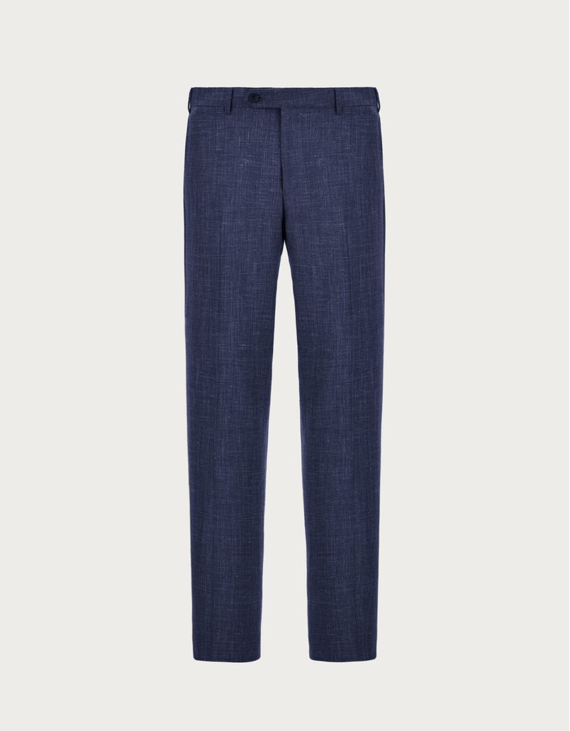 Travel trousers in wool silk and linen
