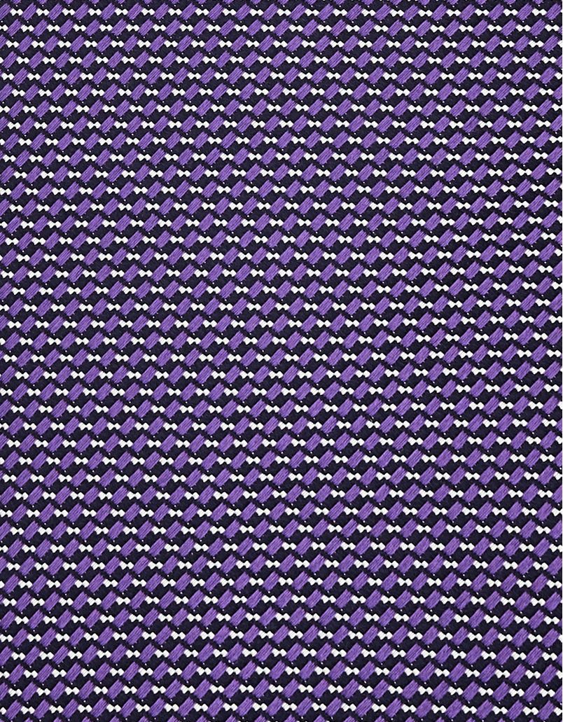 Purple silk tie with micro pattern