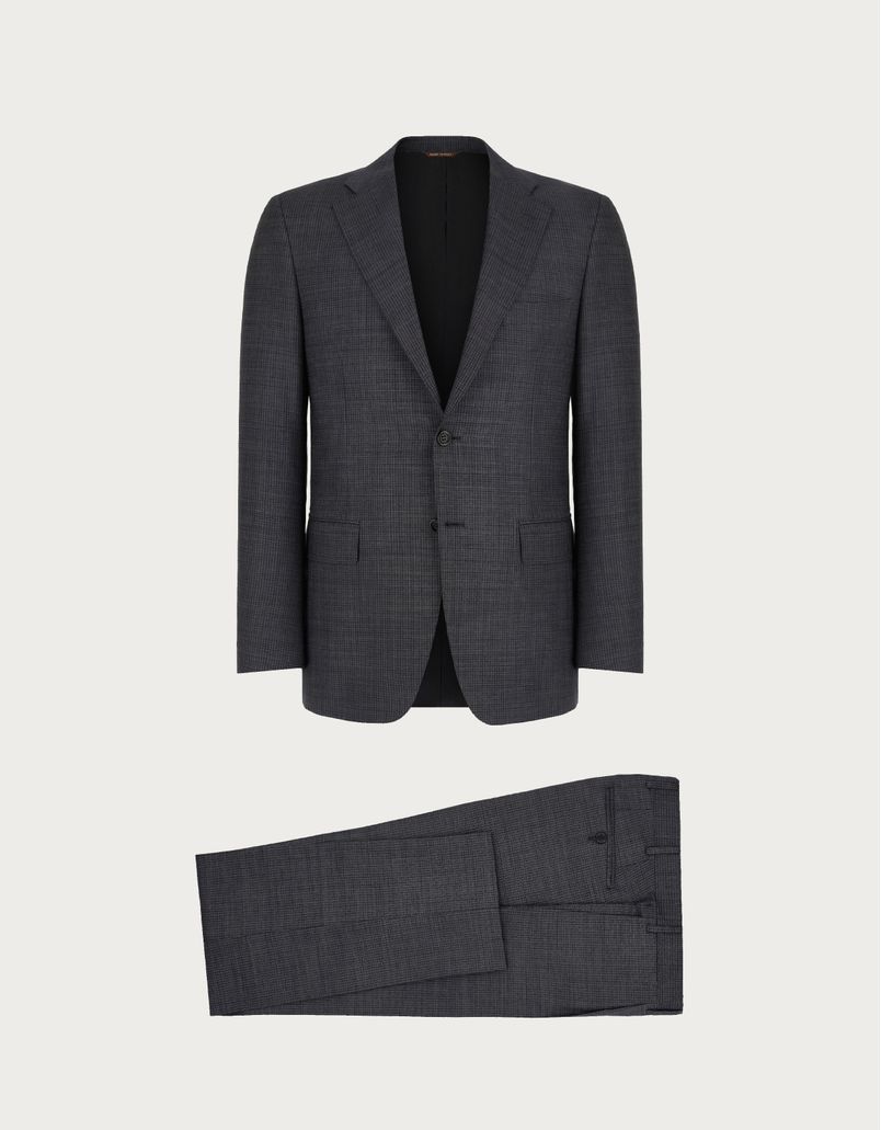 Anzug aus Wolle Grau