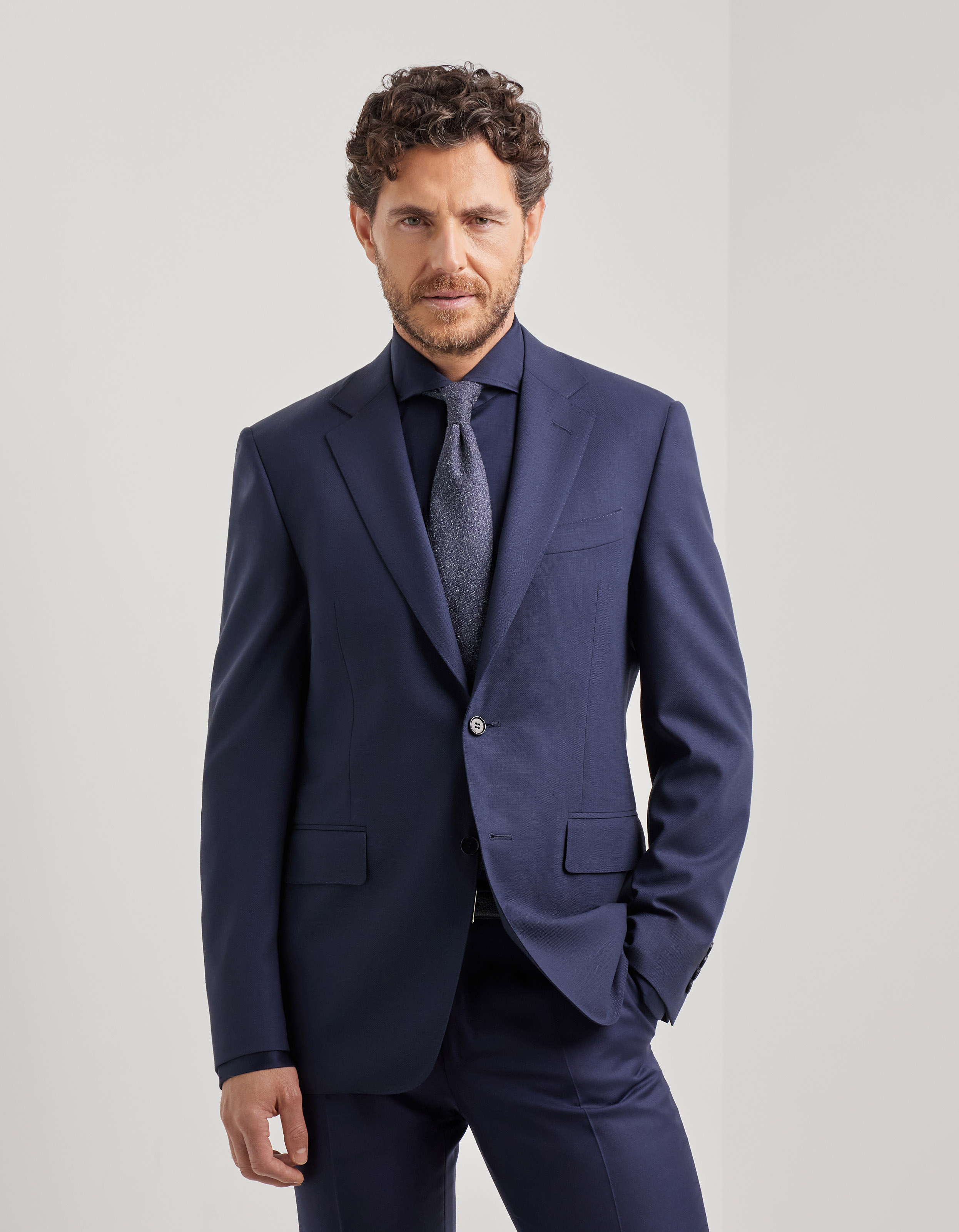 Blue pure travel wool blazer Canali EU