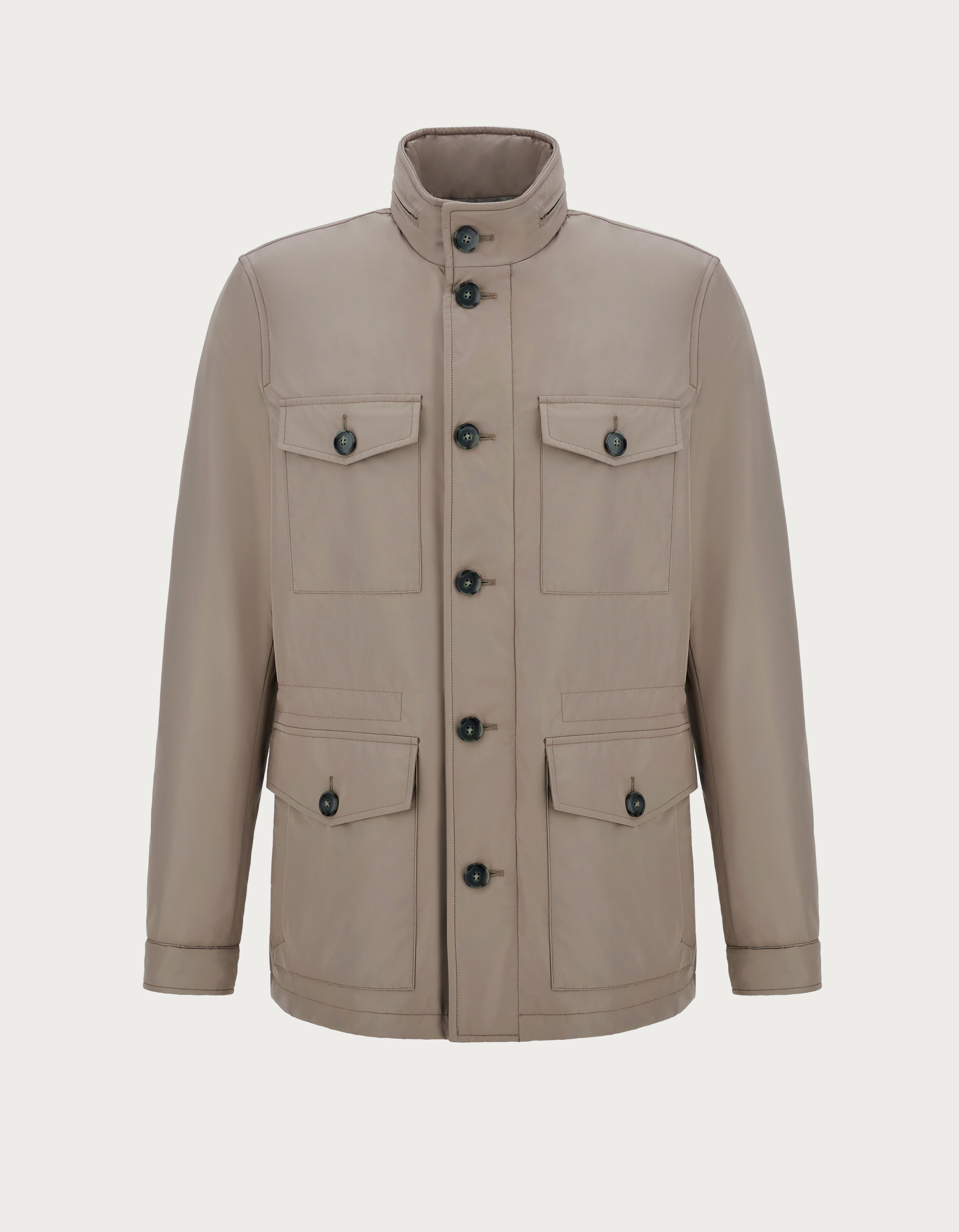 Field jacket in dove grey technical fabric - Canali INTL