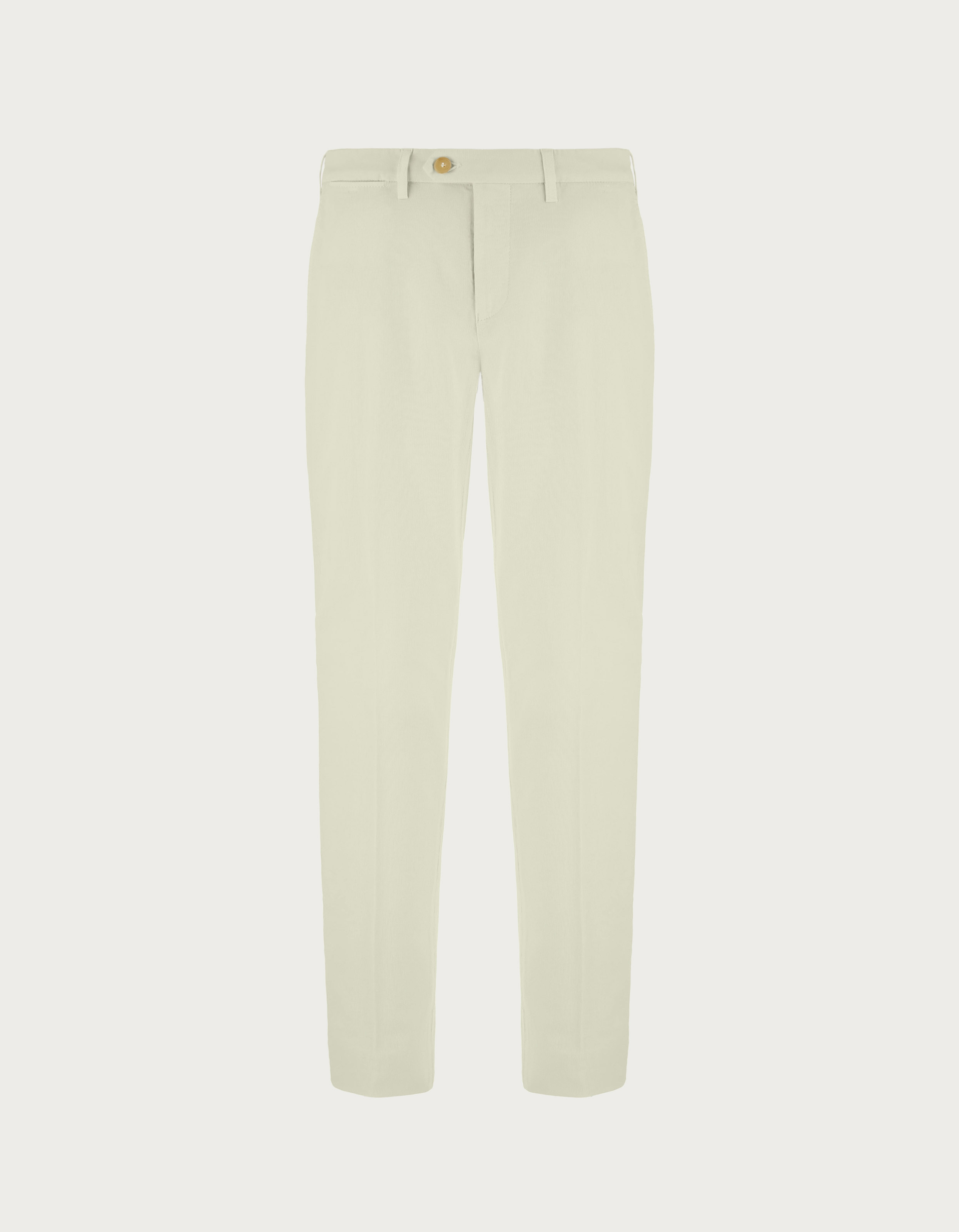 Chinos in white garment-dyed cotton grosgrain - Canali INTL