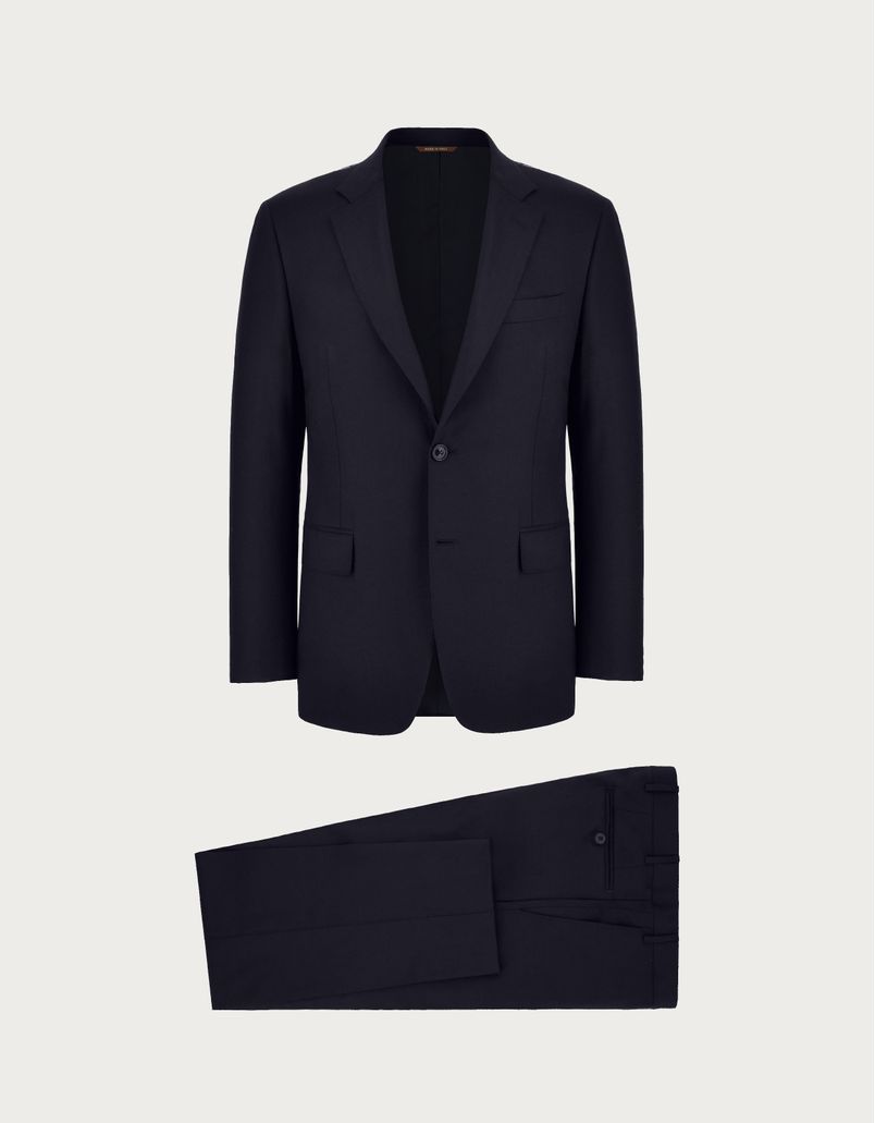 Anzug aus Stretch-Kaschmir Marineblau – Exclusive