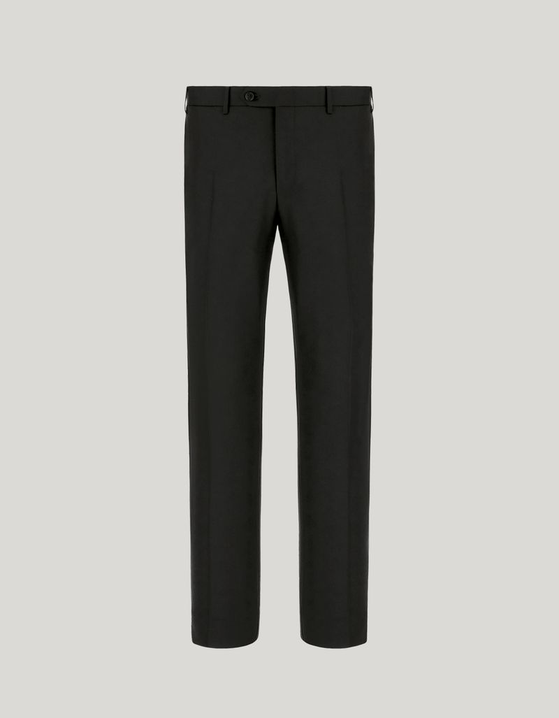 Trousers in black wool with regular fit Canali GB