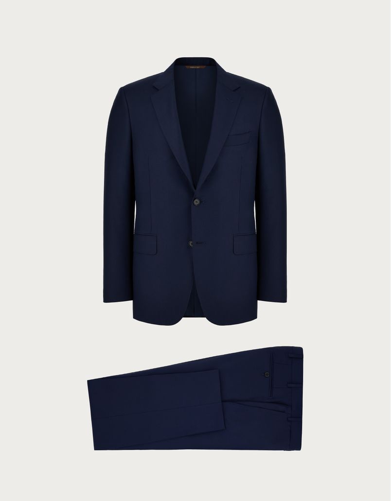 Suit in blue wool