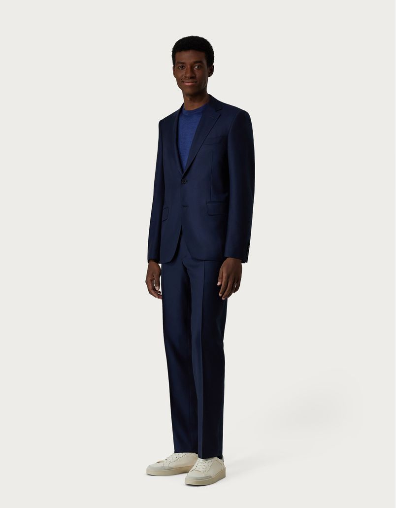 Suit in blue wool