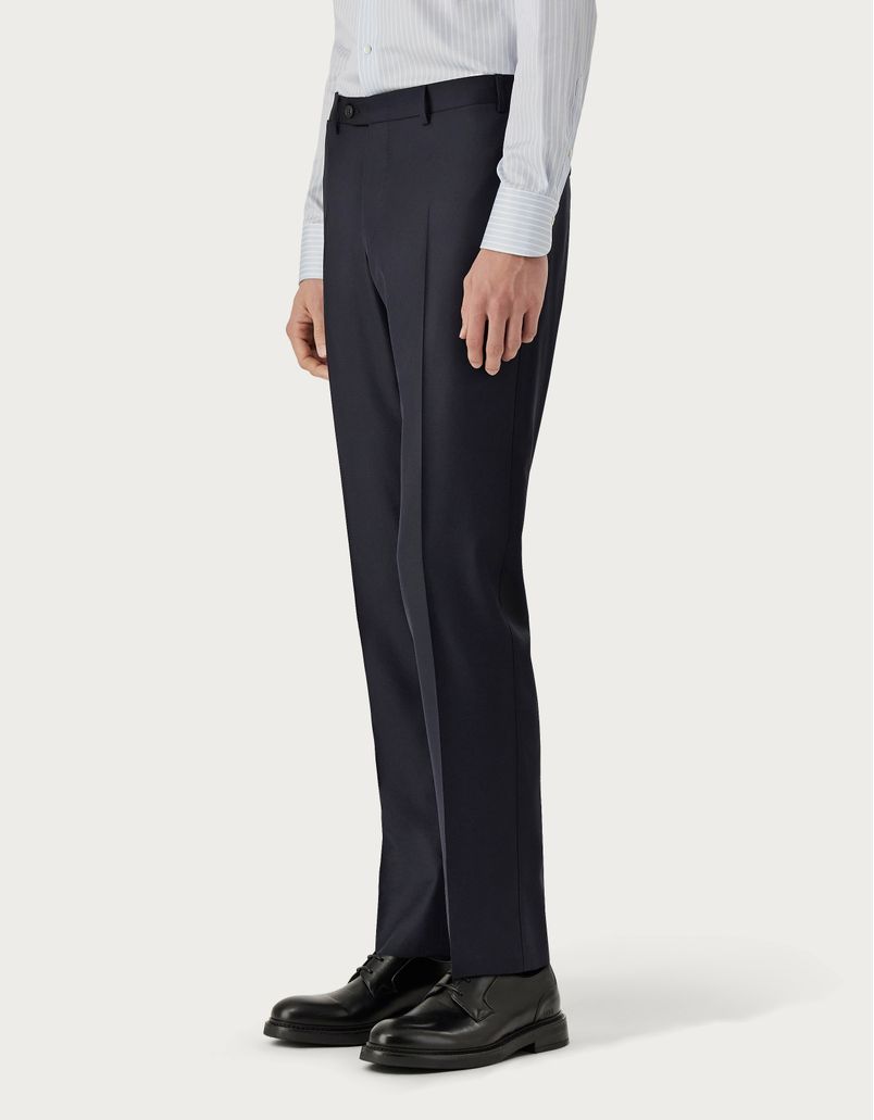 Dark Blue pants in 150's wool - Exclusive