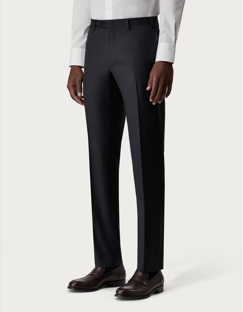 Anthracite pants in 150's wool - Exclusive