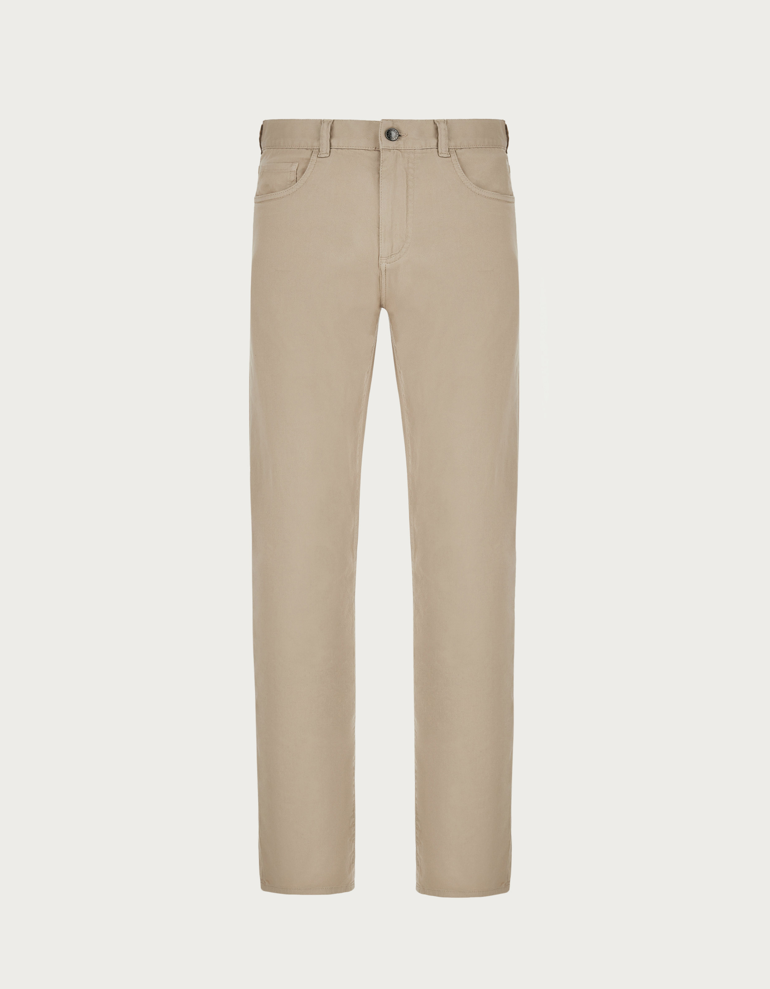 Five-pocket pants in sand cotton microtwill - Canali EU