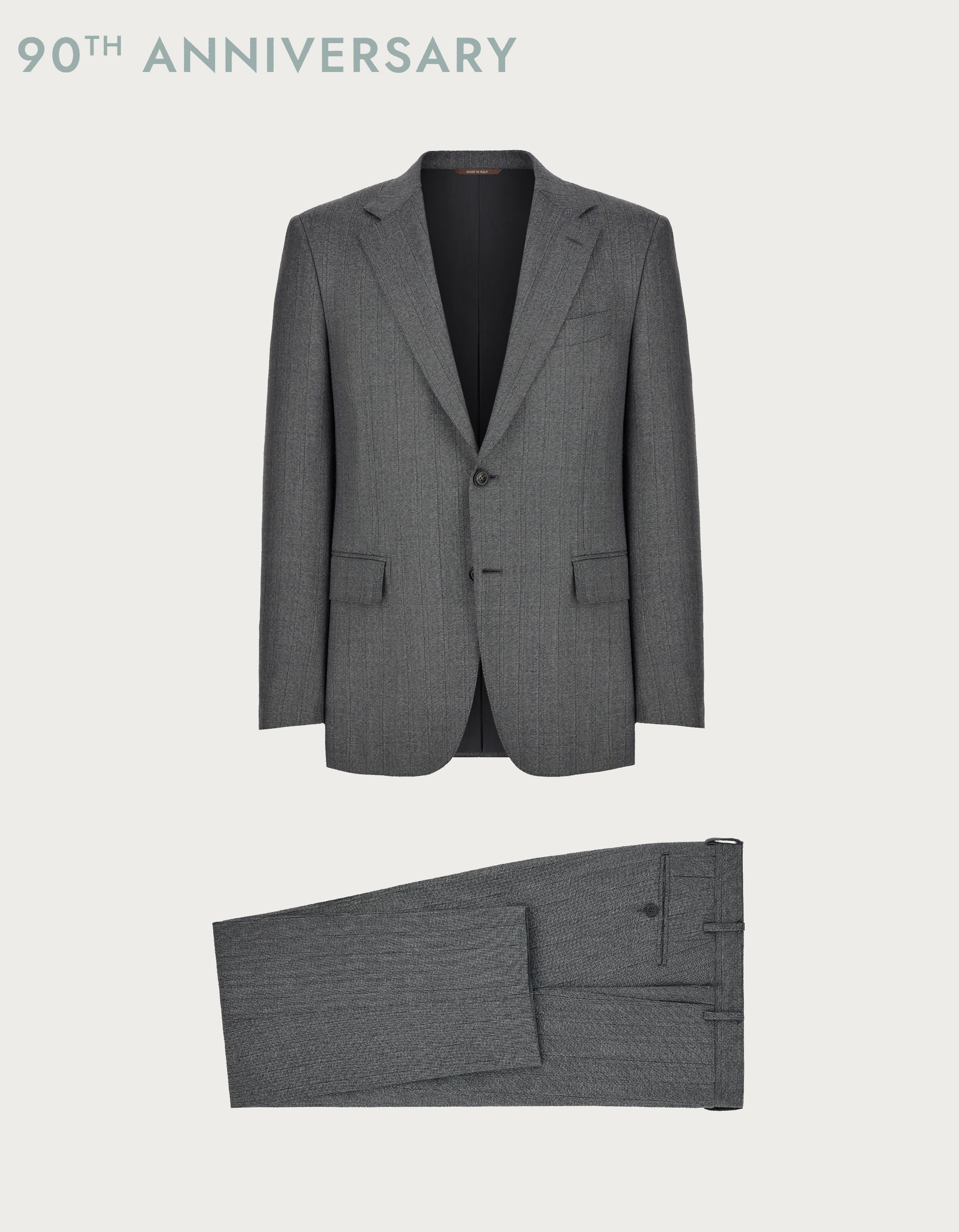 Gray and black men's wool and cashmere suit - Canali INTL Gray and black men's wool and cashmere suit - Canali INTL