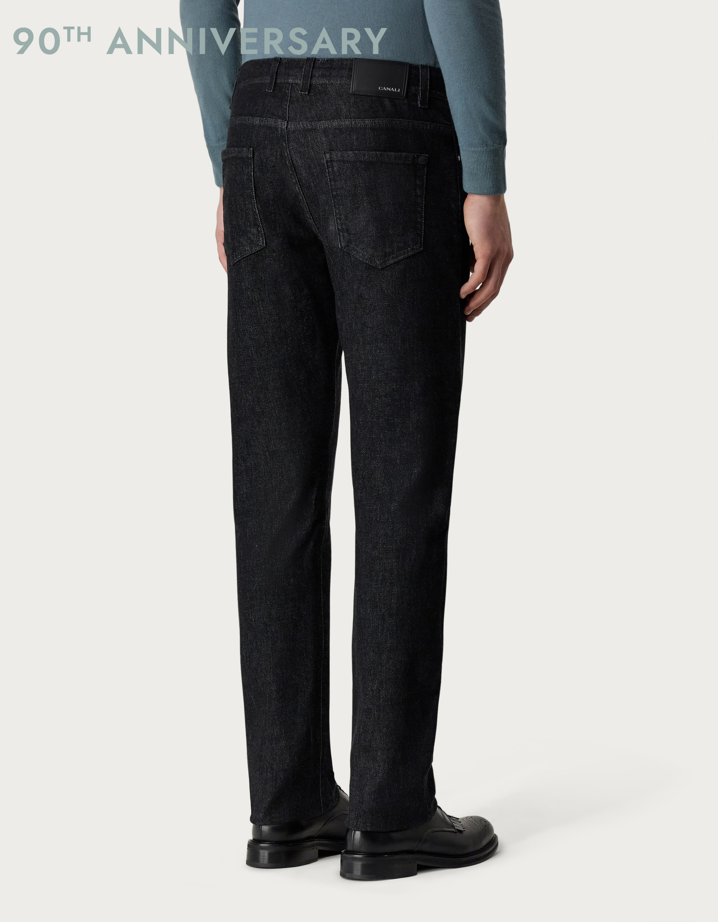 Five-pocket jeans in cashmere-blend denim - Canali EU