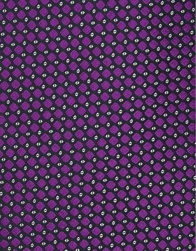 Purple silk tie with micro pattern