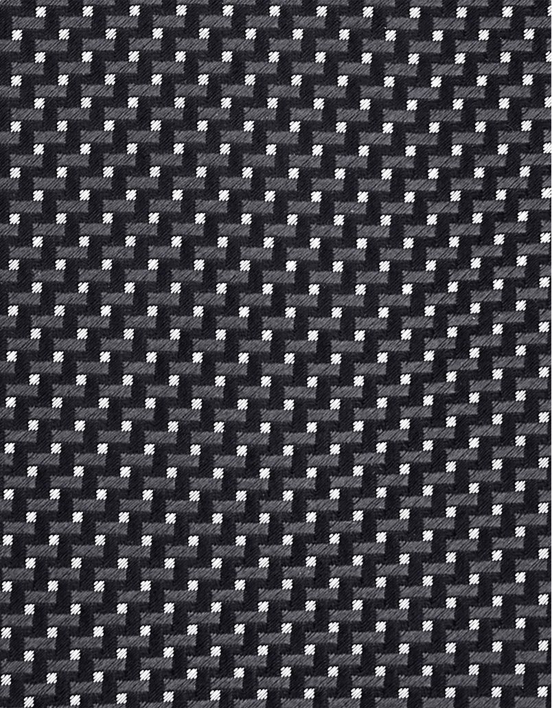 Grey silk tie with micro pattern