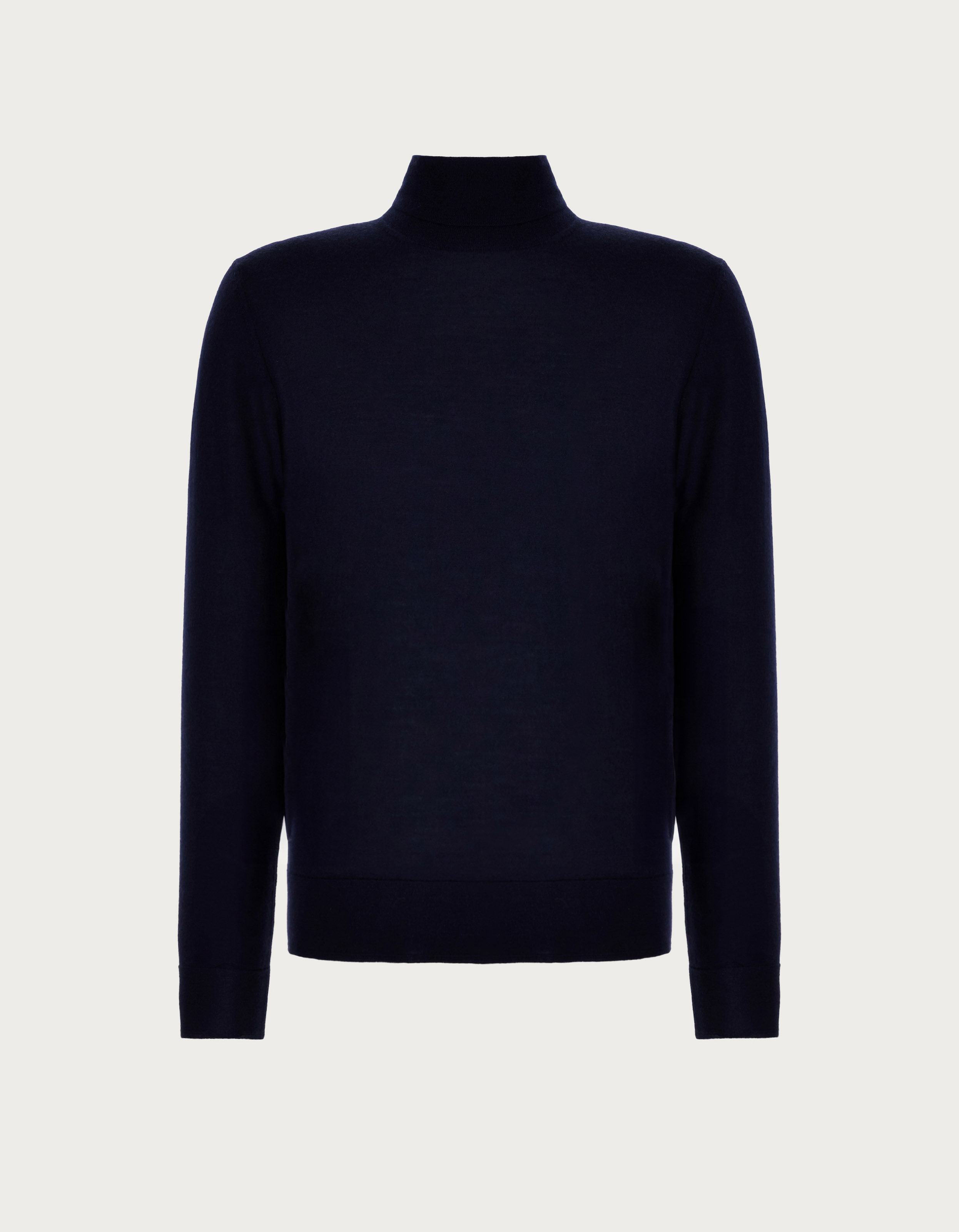 Navy blue cashmere, wool and silk men's turtleneck - Canali EU