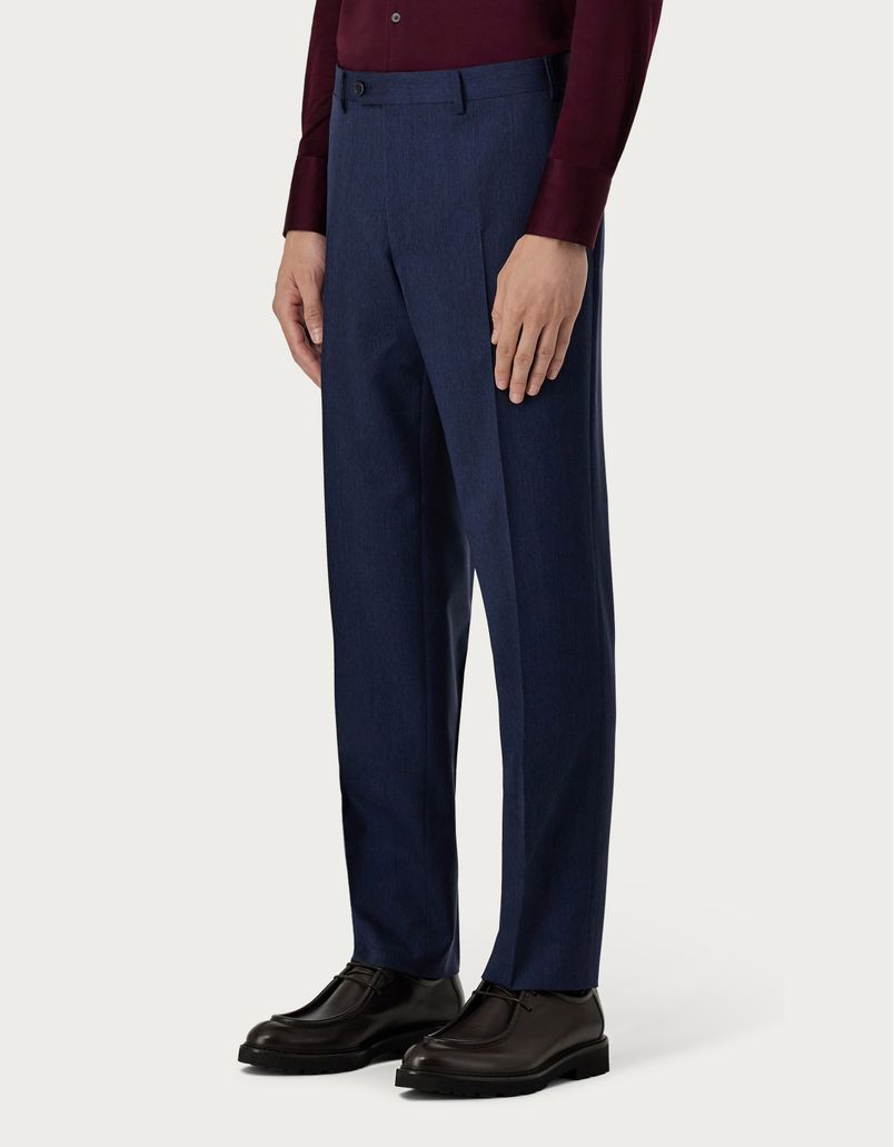 Blue pants in Impeccabile wool