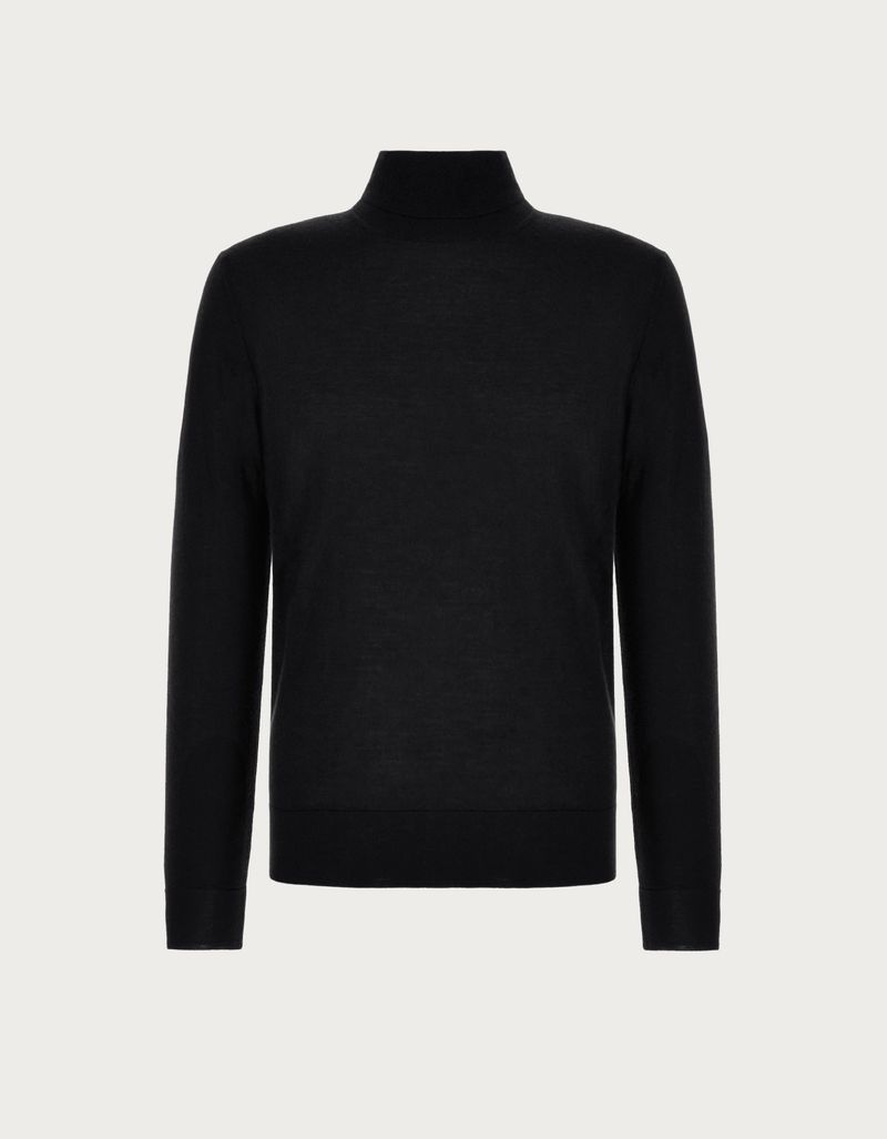 Mens black silk turtleneck hotsell