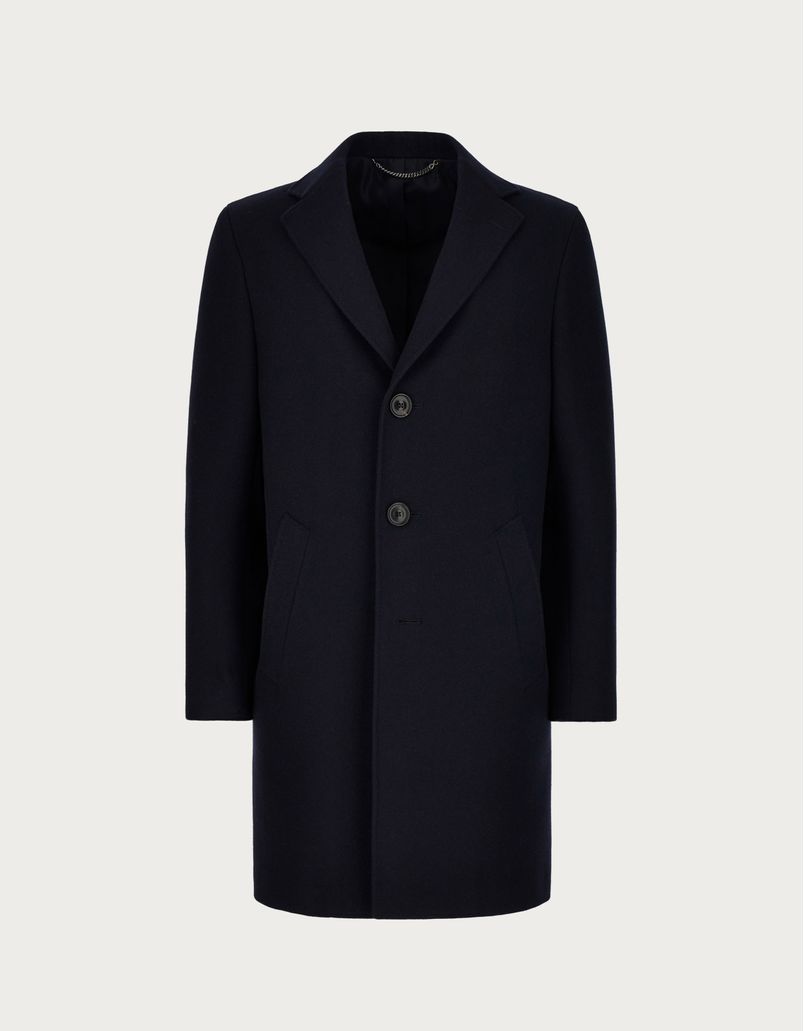 Coat in navy blue 180's wool