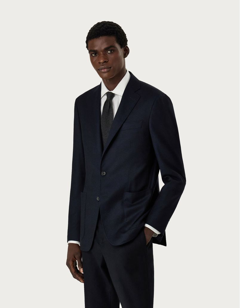 Kei blazer in navy blue Impeccabile wool