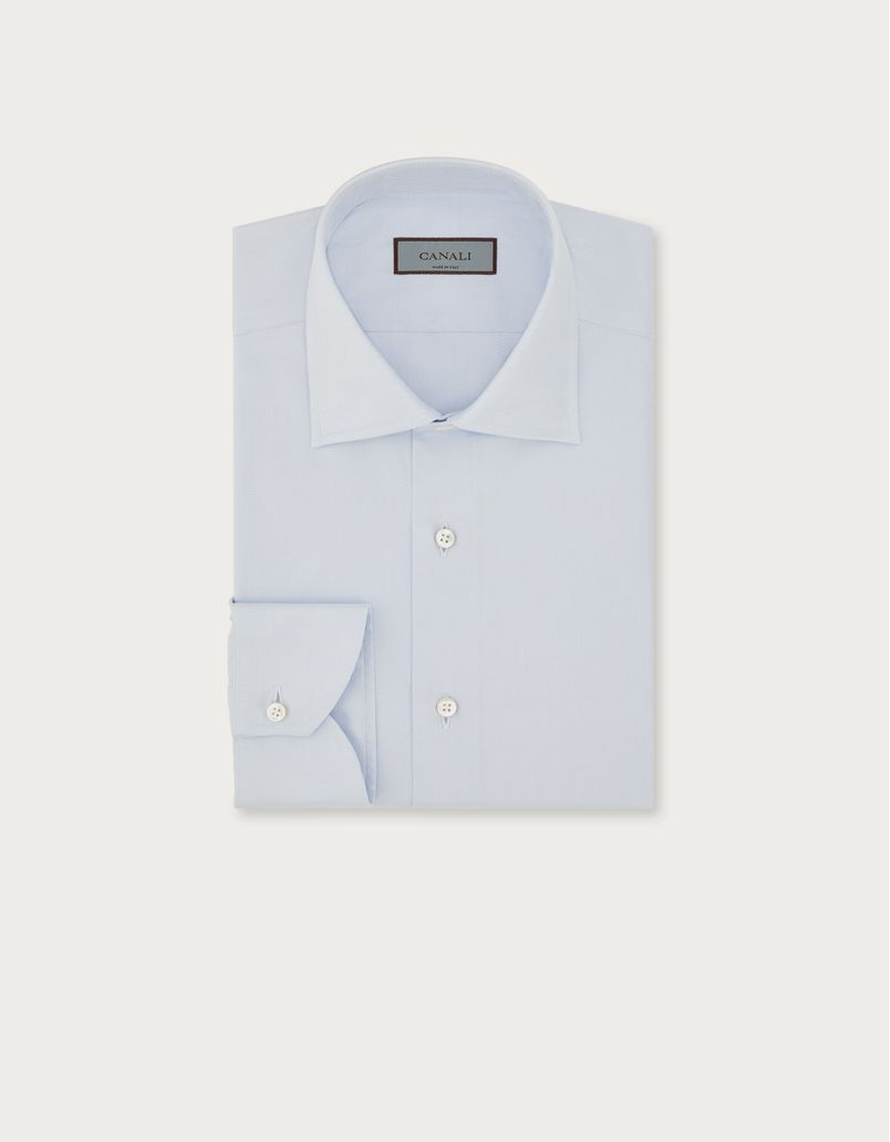 Regular-fit shirt in light blue cotton