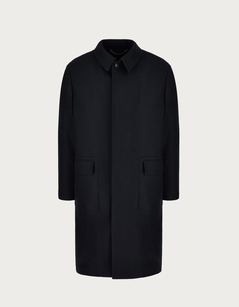 Men s Navy Blue Wool Coat Canali GB