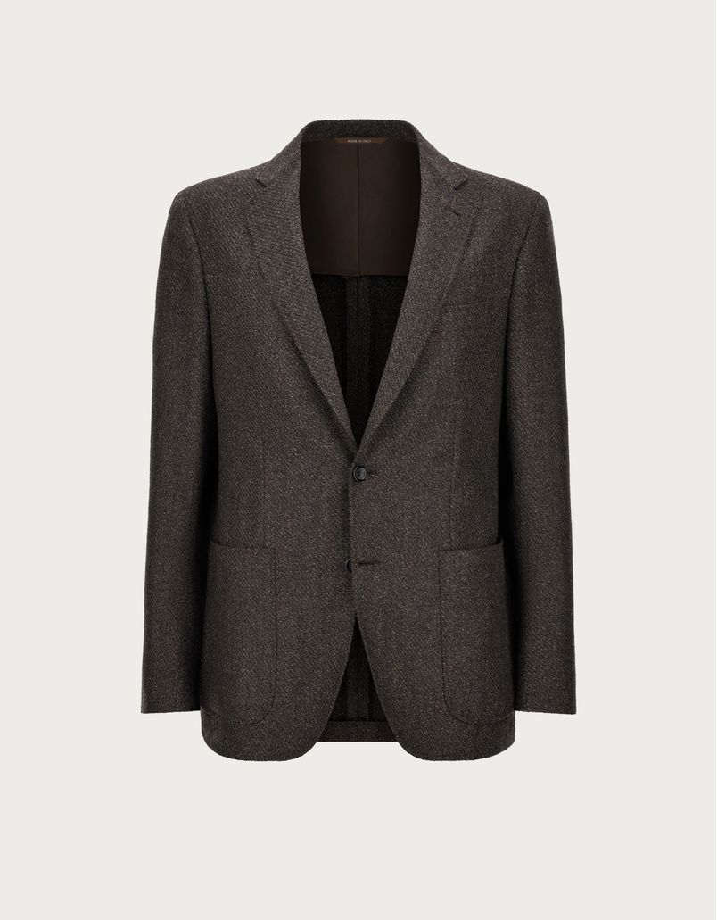 Brown wool blend Kei blazer