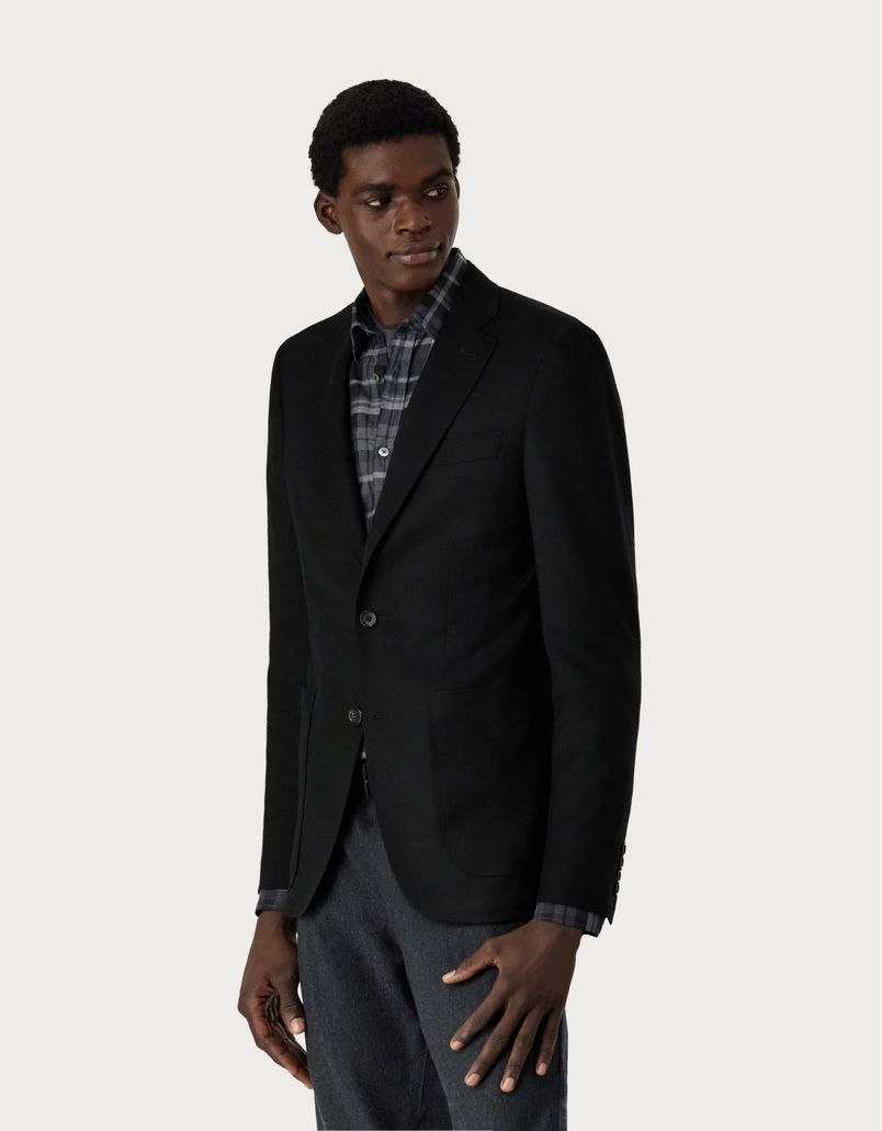 Black Kei blazer in Impeccabile wool