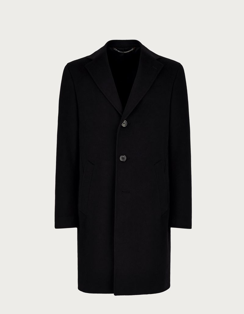 Turnbury Mens 48L Black buy Zip and Button Front Insulated Wool/Cashmere Coat